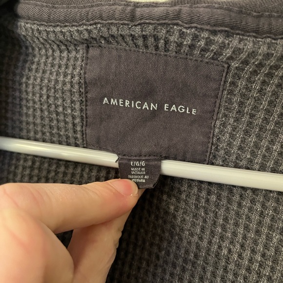 AE Waffle Knit Hooded Shacket - Picture 4 of 4